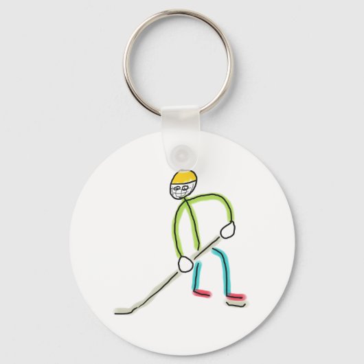 Ice Hockey Stickman Sleutelhanger (Voorkant)