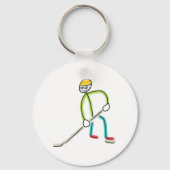 Ice Hockey Stickman Sleutelhanger (Achterkant)