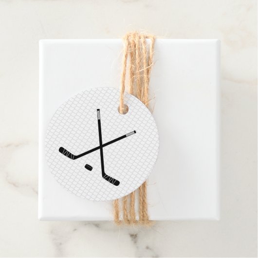 Ice Hockey Sticks Puck Net Team Player Game Bedankjes Labels (In situ)