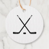 Ice Hockey Sticks Puck Net Team Player Game Bedankjes Labels (Voorkant)