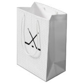 Ice Hockey Sticks Puck Net Team Speler Coach Medium Cadeauzakje (Achterkant Gekanteld)