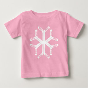 Ice Hockey Sticks Snowflake Tee Shirt