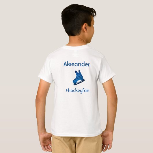 Ice Hockey t-shirt Favoriet seizoen blauw (Achterkant volledig)