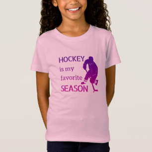 Ice Hockey t-shirt Favoriet seizoen paarse roze