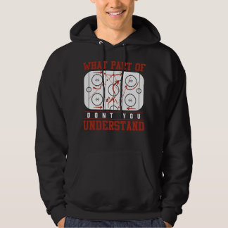 Ice Hockey Tactics Coach Funny Gift Ice Hockey Ess Hoodie