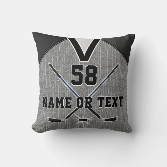 Ice Hockey Team geeft Hockey Pillow met JOUW TEKST Kussen (Voorkant)