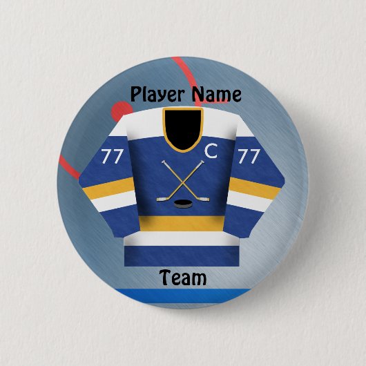 Ice Hockey Team Jersey Button (Voorkant)