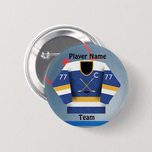 Ice Hockey Team Jersey Button (Voorkant /achterkant)