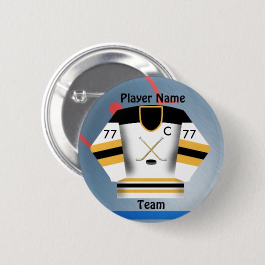 Ice Hockey Team Jersey Button (Voorkant /achterkant)