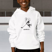 Ice Hockey Team Player Puck Silhouette Boys Name
