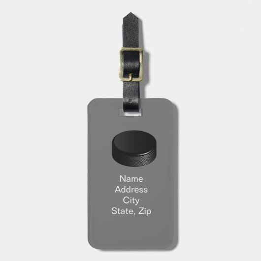 Ice Hockey Theme Bagagelabel (Voorkant verticaal)