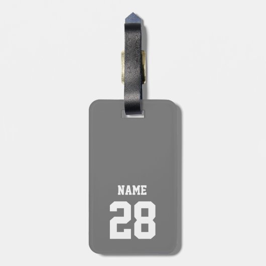 Ice Hockey Theme Bagagelabel (Achterkant verticaal)