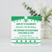 Ice Hockey Thmed Jersey Party nodigt Sjabloon uit Kaart (Staand voorkant)