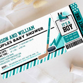 Ice hockey Ticket Pass Baby shower Kaart