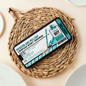 Ice hockey Ticket Pass Baby shower Kaart