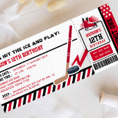 Ice hockey Ticket Pass Birthday Party Invitation Kaart