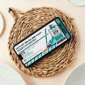 Ice hockey Ticket Pass Birthday Party Kaart