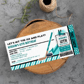 Ice hockey Ticket Pass Birthday Party Kaart
