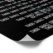 Ice Hockey Tien Geboden van Hockey  Poster (Hoek)