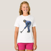 Ice Hockey Tijd Meisjes T-shirt (Voorkant volledig)