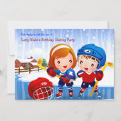 Ice Hockey Tots Invitation Kaart (Voorkant)