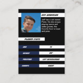 Ice Hockey Trading Kaart in Dynamic Blue Zwart Contactkaartje (Achterkant)