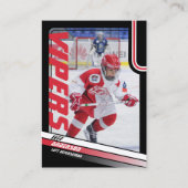 Ice Hockey Trading Kaart in Dynamic Red Black Contactkaartje (Voorkant)
