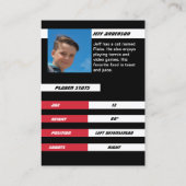 Ice Hockey Trading Kaart in Dynamic Red Black Contactkaartje (Achterkant)