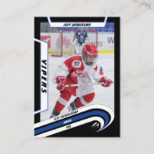 Ice Hockey Trading Kaart in Lively Blue Contactkaartje (Voorkant)