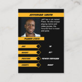 Ice Hockey Trading Kaart in Lively Yellow Contactkaartje (Achterkant)