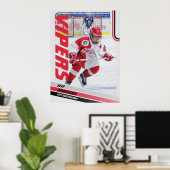 Ice Hockey Trading Kaart Poster (Thuiskantoor)