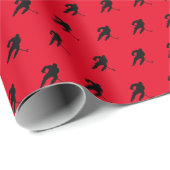 Ice Hockey Uw achtergrondkleur  Cadeaupapier (Rol Hoek)