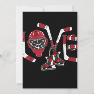 Ice Hockey Valentijnsdag Love Cute Gift Boys Girl Feestdagenkaart