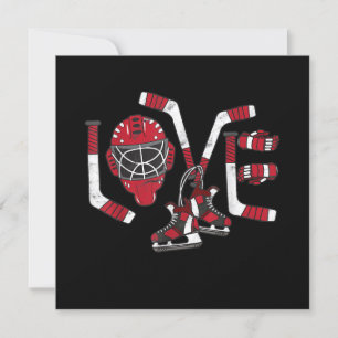 Ice Hockey Valentijnsdag Love Cute Gift Boys Girl Kaart