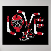 Ice Hockey Valentijnsdag Poster (Voorkant)