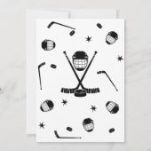 Ice Hockey Verjaardag uitnodiging, Ice-Hockey Part Kaart (Achterkant)