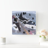 Ice Hockey Wall Clock Vierkante Klok (Huis)