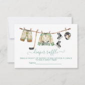 Ice Hockey waslijn Luier Raffle kaart (Voorkant)