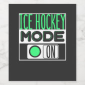 Ice Hockey Wijn Etiket (Enkel label)