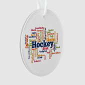 Ice Hockey Word Cloud Ornament (voorkant)