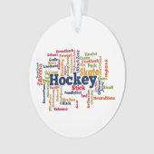 Ice Hockey Word Cloud Ornament (voorkant)