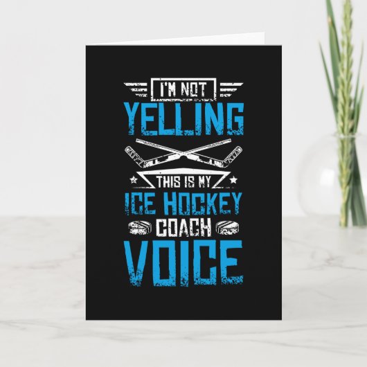 Ice Hockey Yelling Coach Kaart (Voorkant)