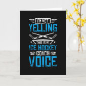 Ice Hockey Yelling Coach Kaart (Gele Bloem)