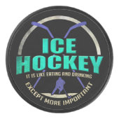 Ice Hockey, zoals eten en Drink grappige sport Hockey Puck (Voorkant)