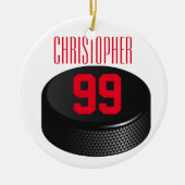 Ice Hocky - kerstversiering Keramisch Ornament (Voorkant)