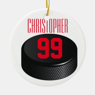 Ice Hocky - kerstversiering Keramisch Ornament