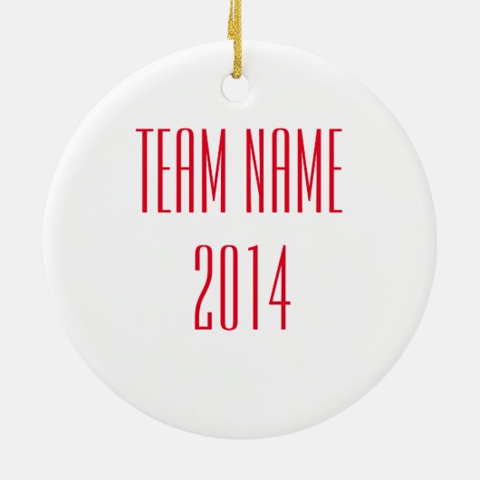 Ice Hocky - kerstversiering Keramisch Ornament (Achterkant)