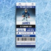 Ice Hocky Theme Sports Ticket Verjaardagsfeest Kaart