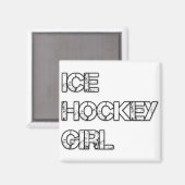 Ice hokey meisje magneet (Voorkant / Achterkant)
