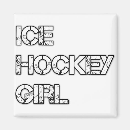 Ice hokey meisje magneet (Voorkant)